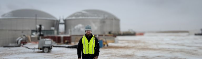 Principal Advisor Jack Willey on site at an energy plant.