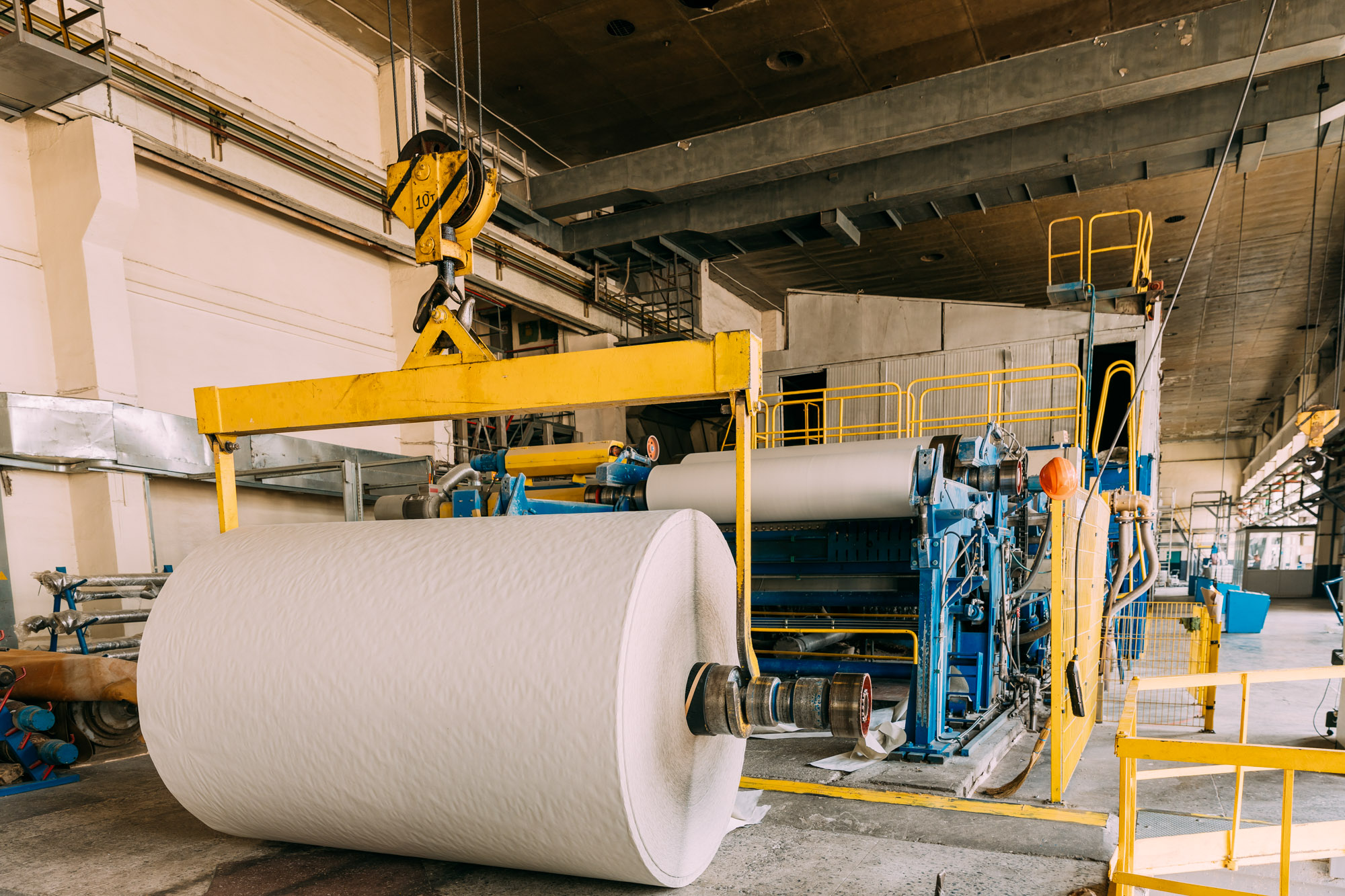 Paper Cutting Machine In Paper Mill. industrial equipment Paper Cutting Machine In Paper Mill.